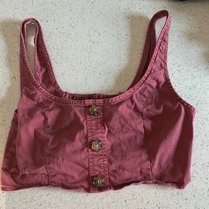 Mauve Abercrombie crop top